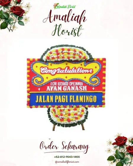 Sewa Papan Bunga Moti